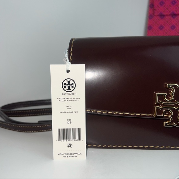 NWT Tory Burch Britten Smooth Chain Wallet & Wristlet - Picture 16 of 16